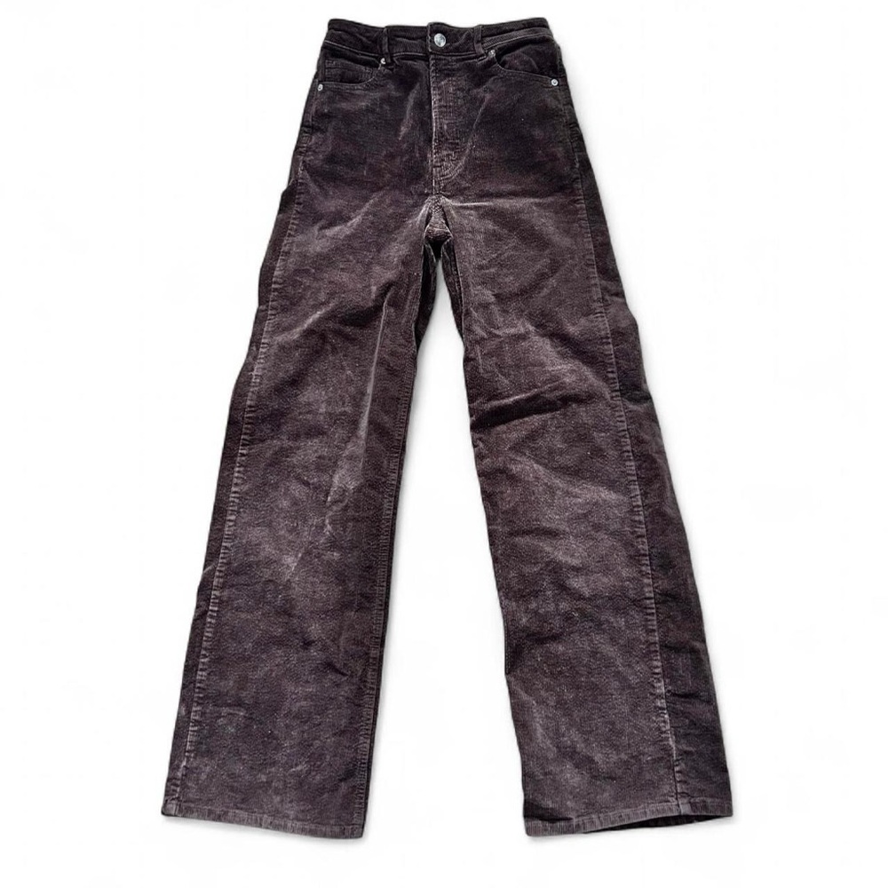 H&M Divided Brown extra high-rise Corduroy Wide-Leg Pants - Size 2